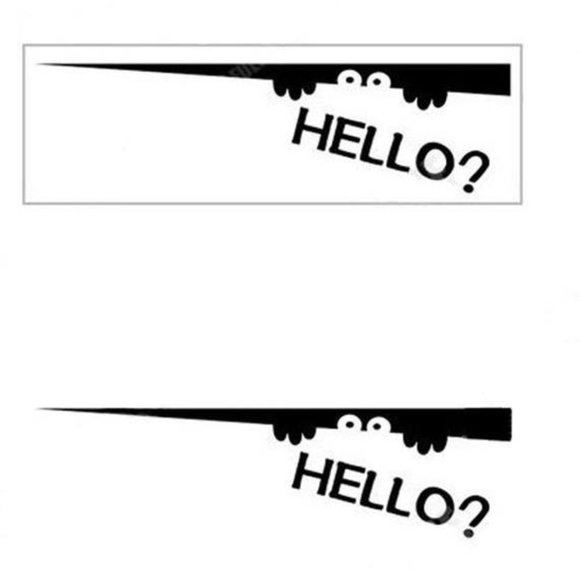 Bathroom Toilet Wall Art Cute Hello Vinyl Sticker - Picture 2 of 4